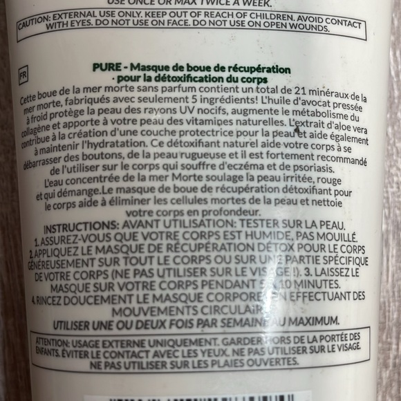 NWT Pure by Mudmasky - Body Detox Recovery Mud Mask 8.8 fl oz - Picture 8 of 9